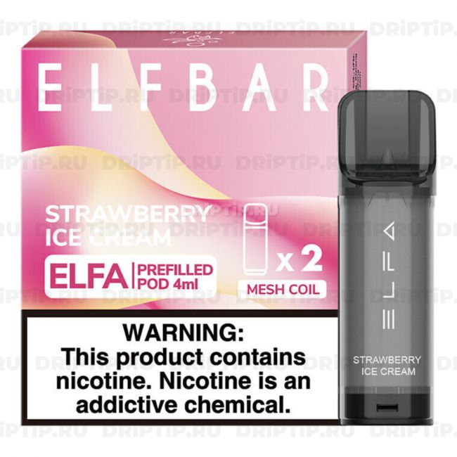 Картридж Elf Bar Elfa - Клубничное Мороженное / 2шт