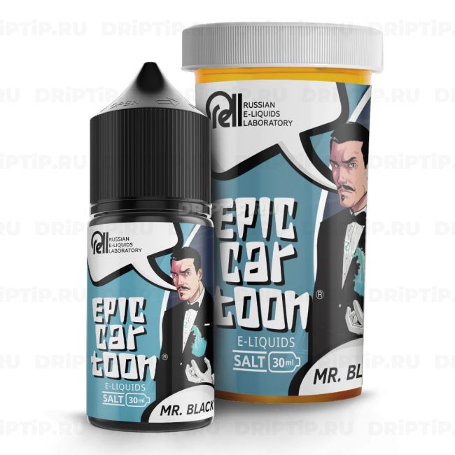 Жидкость Epic Cartoon Salt - Mr. Black Жидкость Epic Cartoon Salt - Mr. Black
