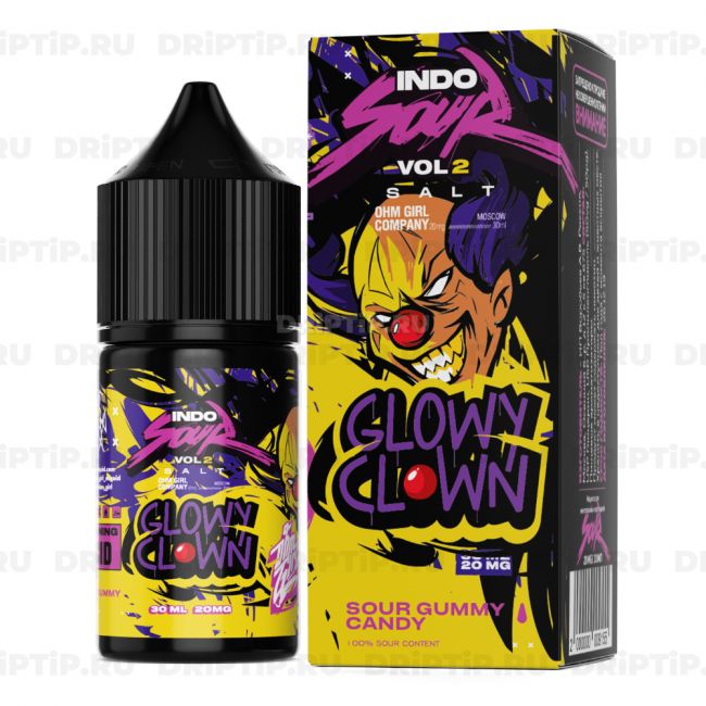 Жидкость Indo Sour Vol 2 Salt - Glowy Clown 