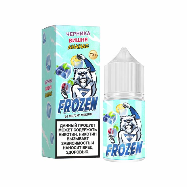 Жидкость Gang Frozen Salt - Черника Вишня Ананас 