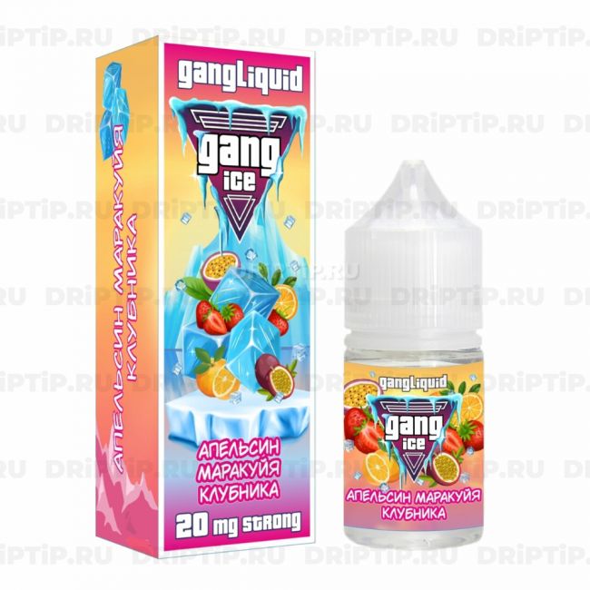 Жидкость Gang Ice Salt - Апельсин Маракуйя Клубника 