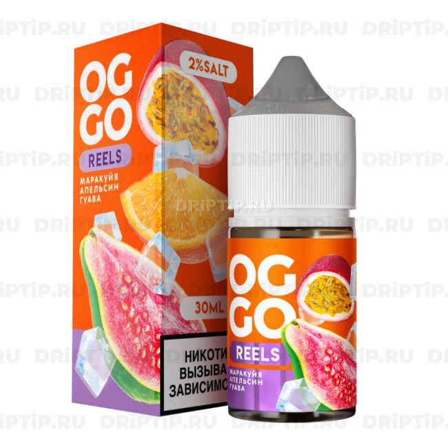 Жидкость Oggo Reels Salt - Маракуйя Апельсин Гуава 