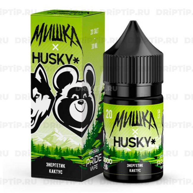 Жидкость МИШКА х HUSKY Salt - Энергетик Кактус 