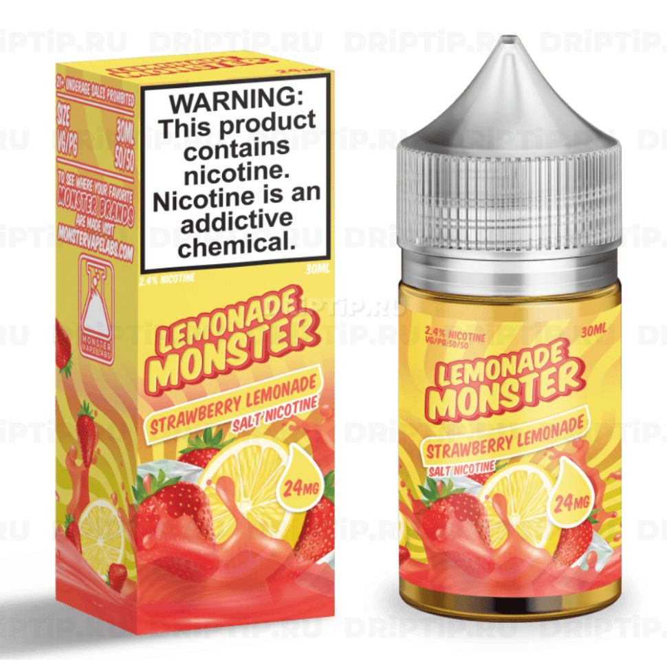 Жидкость Lemonade Monster Salt - Strawberry Lemonade