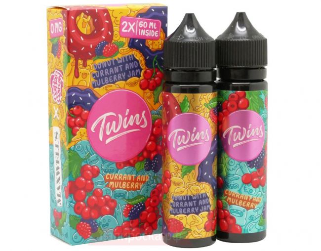 TWINS 1.Donut with Currant and Mulberry jam 2.Currant and mulberry