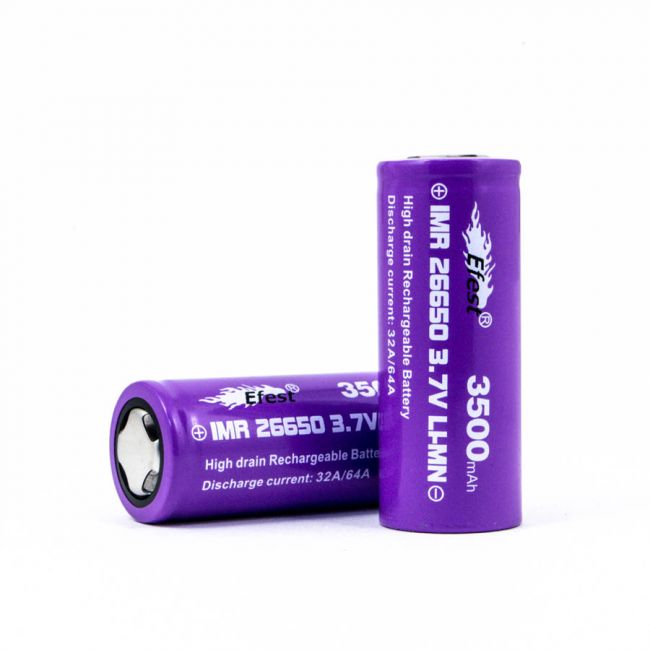 Аккумулятор Efest IMR 26650 64А 3500 мАч (V1) Аккумулятор Efest IMR 26650 64А 3500 мАч (V1)