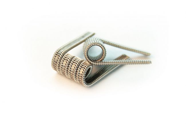 Staple Saggered Fused Clapton Coil Staple Saggered Fused Clapton Coil