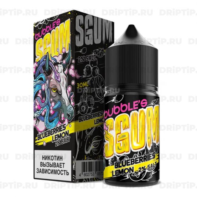 Bubbles SGUM Salt - Черничная Жвачка С Лимоном