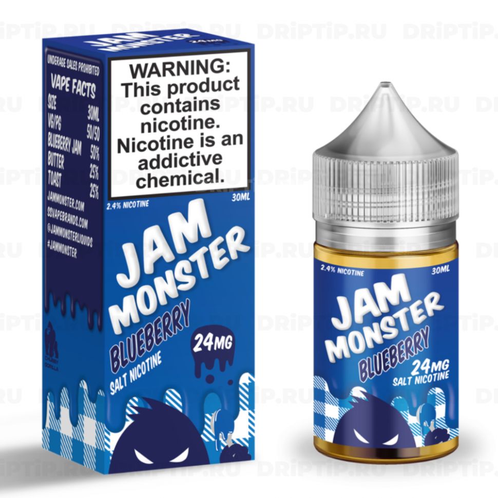 Жидкость Jam Monster Salt - Blueberry