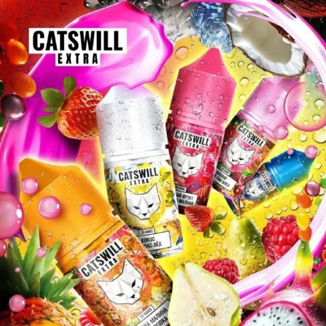 Жидкость Catswill Extra Salt - Морозная черника лимон Жидкость Catswill Extra Salt - Морозная черника лимон