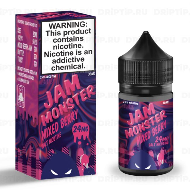 Жидкость Jam Monster Salt - Mixed Berry Жидкость Jam Monster Salt - Mixed Berry