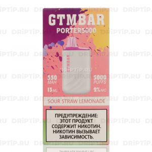GTM BAR Porter 5000 - Sour Straw Lemonade